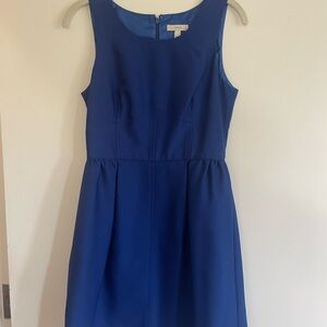 J. Crew Blue Pleated A-Line Mini Dress